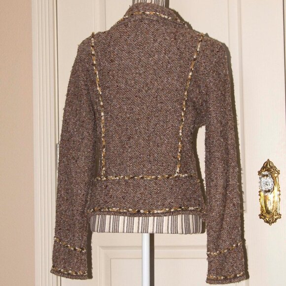 Coldwater Creek Tweed Knit Jacket M - Picture 5 of 8